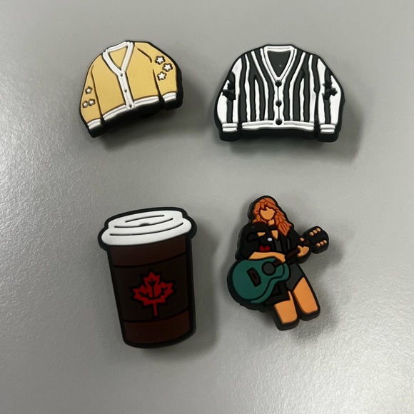 Taylor Swift Shoe Charms for Crocs - 4 pack - Picture 1 of 2